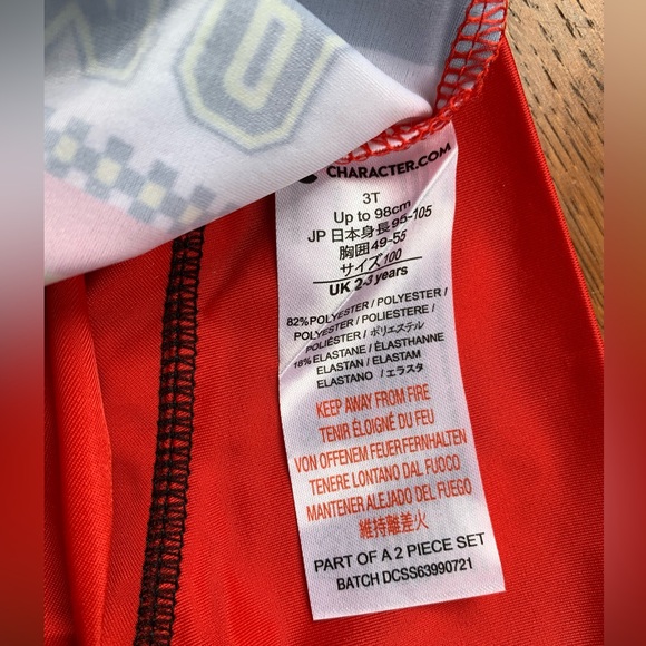 New! Lightning McQueen Cars Swim Top, 3T - Picture 6 of 6